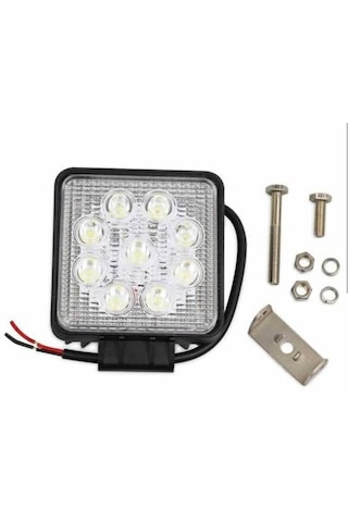Motosiklet Sis Farı Off Road Çalışma Lambası 9 Led Kare