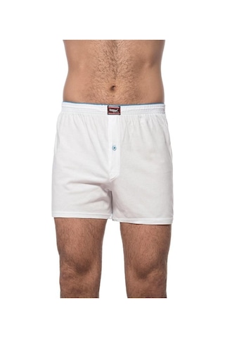 Özkan Underwear Özkan Erkek Pamuklu Şardonlu Boxer Düz Renk Baksır 0041