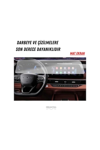 Chery Yeni Tıggo 7 Multimedya Ve Yolcu Ekran Uyumlu Mat Ekran Koruyucu