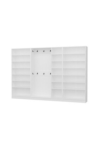 Minar Kale210 7 Kapaksız 5 Bölme Raf Portmanto Beyaz