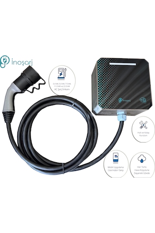 İnoşarj 22kw Elektrikli Araç Şarj Cihazı Kablolu