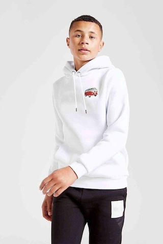 Tshirthane Araba Minibüs Kırmızı T2 Baskılı Unisex Çocuk Kapüşonlu Sweat Beyaz