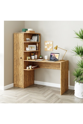 Roma Raflı Çalışma Masası , Çalışma Ofis Masası Sol Atlantik Çam