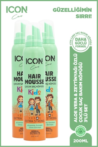 Icon Saç Şek. Köpük For Kıds 3'lü Set