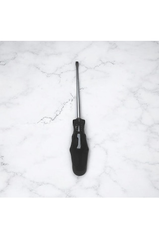 Tekli Tornavida Düz 5 125mm Siyah Renk Mıknatıslı