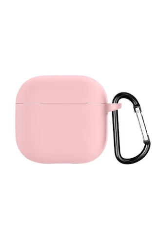 Airpods 4. Nesil Uyumlu Mat Silikon Koruyucu Kılıf+kanca Pembe
