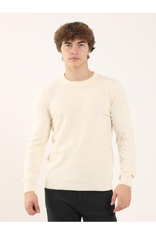 Dufy Kemik Erkek Slim Fit O Yaka Triko - 97504 Kemik