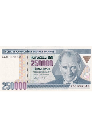 7.emisyon 1.tertip 250.000 Tl Çil