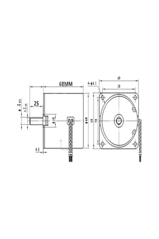 68 Ktyz 28w 10rpm 220v Ac Senkron Motor