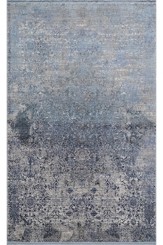 Hoom Rugs Franko Dyed Fsd 01 Marine Viskon & Akrilik Yüksek Dokulu Modern Salon Halısı Mavi