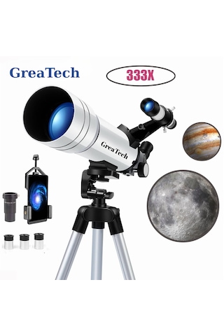 Greatech F400x70 Profesyonel Astronomik Uzay-doğa Gözlem Teleskobu 333x Eğitici-öğretici Yüksek Çözünürlüklü