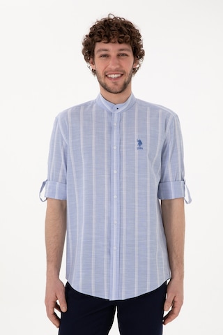 U.S. Polo Assn. Erkek Hakim Yaka Mavi Gömlek 50306392-VR036