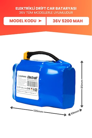 Drift Car Bataryası 36v 5.200mah Yüksek Kapasite