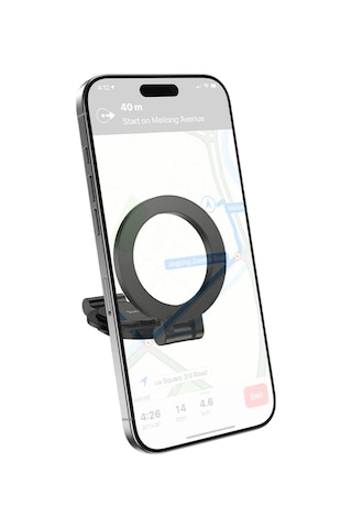 Hoco. H98 Rider Yapışkanlı Katlanabilir Manyetik Magsafe Araç Tutucu - Siyah