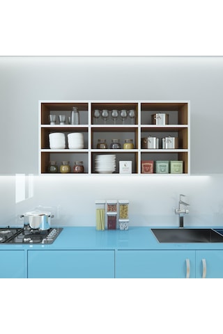 Kenzlife hazır mutfak hortus22 cvz 060*120*22 banyo dolabı raflı kapaksız arkalıklı
