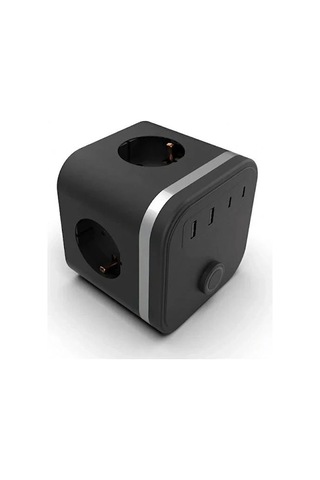 Termal Akım Korumalı Isıya Dayanıklı 3 Lü Duvar Tipi Priz 2x Usb 2x Typce 3680 W 10