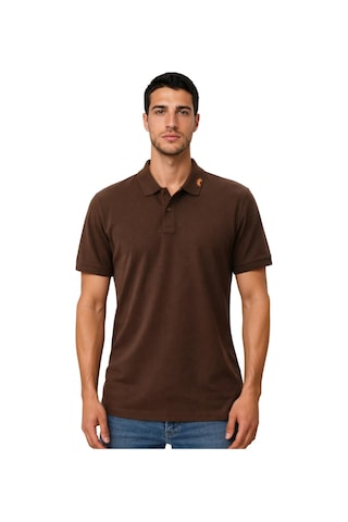 Arma Ar-ma Erkek Polo Yaka Tişört Baskisiz Basic Örme Kumaş Regular Fit %100 Pamuk 30/1 Çift Toplama Penye Pike Y31374358302 Kahverengi-k1