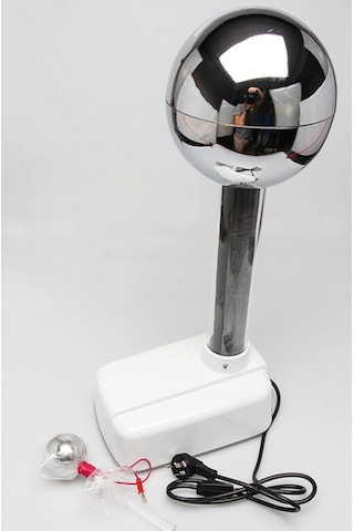 Van De Graaff Jeneratörü Krom Kaplı Metal Küreli Yedek Kauçuk Kayış İle