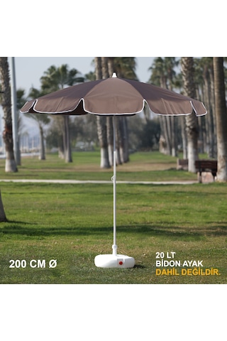 Kahverengi Plaj Şemsiyesi 200 Cm Ø