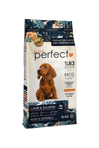 Perfect 27/16 Kuzulu ve Somonlu Yavru Köpek Maması 15 KG Perfect 27/16 Kuzulu ve Somonlu Yavru Köpek Maması 15 KG