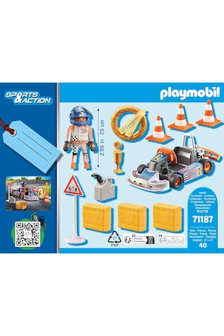 Playmobil Yarış Arabası Ve Yarışçı Figürü 71187 40 Parça