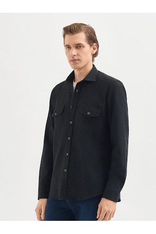 Karaca Erkek Modern Fıt Gömlek-antrasit 11.24w.04.012 Antrasit