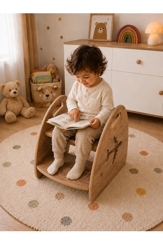 Pema Home % 100 Mdf Montessori Çocuk Banyo Mutfak Lavabo Merdiven Çok Amaçlı Tabure Kahverengi Pema Home % 100 Mdf Montessori Çocuk Banyo Mutfak Lavabo Merdiven Çok Amaçlı Tabure Kahverengi
