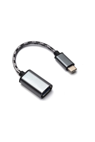 Goocamp Siyah Kablolu Metal Type-c Otg