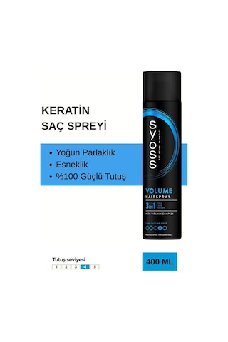 Syoss Saç Spreyi Volume Lift 400 Ml - Etkili Hacim Ve Şekillendirme