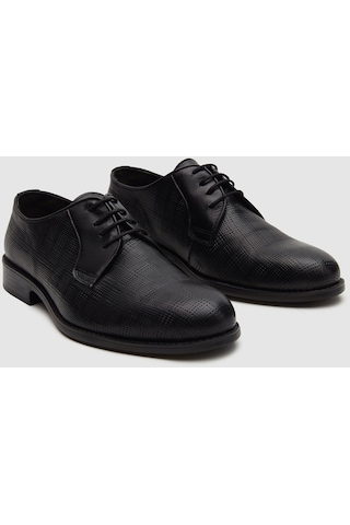 Ds Damat Siyah Desenli Klasik Deri Ayakkabi 1hf099551081m