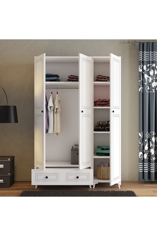 Moxen Mobilya DBC1 Çekmeceli 3 Kapılı Dolap