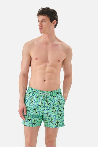 John Frank Anchor Desenli Hızlı Kuruyan Mayo Short Erkek Mayo Short Jfsssw35 Mint