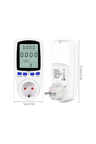 Wattmetre Enerji Tüketim Sarfiyat Ölçer Ölçüm Priz 230V-3680W-16A