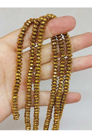 Yasamtohumu Hematit Taşı Rondela Dizi 3x6mm 54670 Çok Renkli