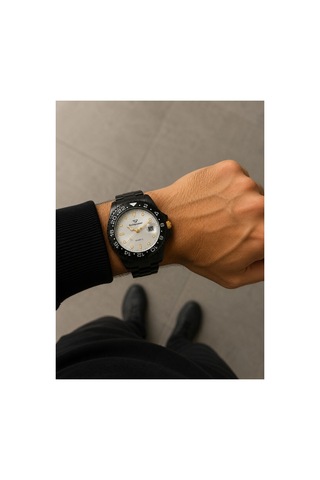 Üst Kaliteli Çelik Erkek Kol Saati 3atm Suya Dayanıklı Dönen Bezel Detaylı Siyah - 887484959 Diğer