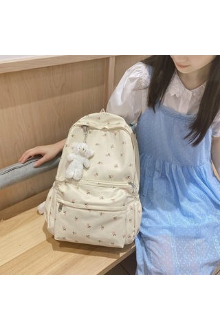 Sırt Çantası Okul Çantası Eğlence Büyük Kapasiteli Bilgisayar Sırt Çantası Eb5397 Bej