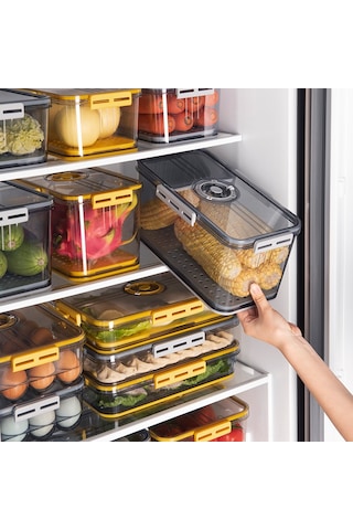 Springsun Dondurucu Saklama Kabı - Şeffaf, Sağlam Ve Pratik Buzdolabı Organizasyonu Diğer