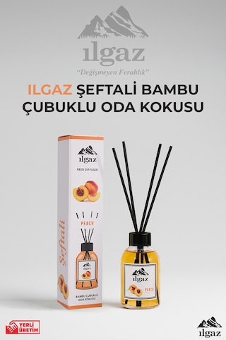 Ilgaz Reed Diffuser Oda Kokusu Bambu Çubuklu Şeftali 110 ML