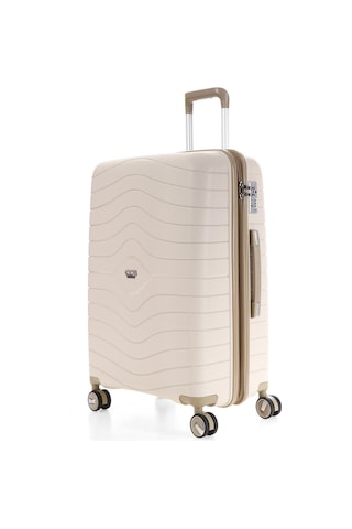 Ççs 5242 Polipropilen Körüklü Orta Boy Valiz-beyaz Beyaz