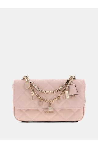 Guess Hwgg9912200 Libby Flap Kadın Omuz Çantası Pembe