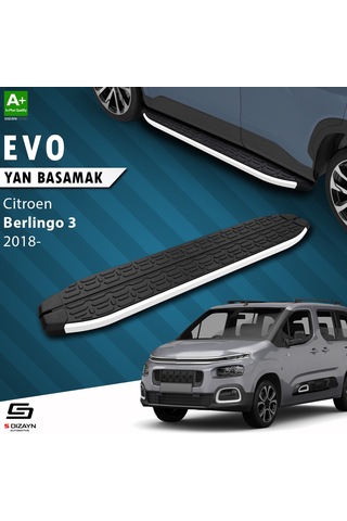 S-dizayn Citroen Berlingo 3 Uzun Şase Evo Aluminyum Yan Basamak 213 Cm 2018 Üzeri