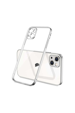 Apple Uyumlu iPhone 13 Kılıf Zore Gbox Kapak Gümüş