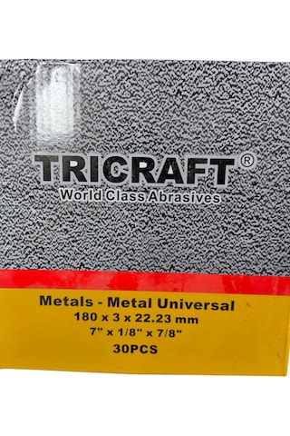 Tricraft Metal Kesici Taş 30 Adet 180x3 X22.23mm