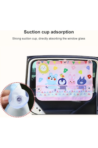 Dinosaurs Araba Güneşlik Araba Kapak Karikatür Arka Yan Cam Perde Film Araba Güneşlik Vizör Isı Uv Koruma Bebek Çocuk Çocuklar İçin 2