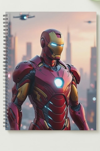 Demir Adam A5 Metal Spiralli Çizgisiz Sert Kapak Demir Adam Defter
