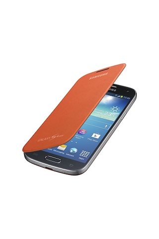 Galaxy Uyumlu S4 Mini İ9190 İle Uyumlu Flip Cover Kılıf Turuncu Ef-fı919boegww