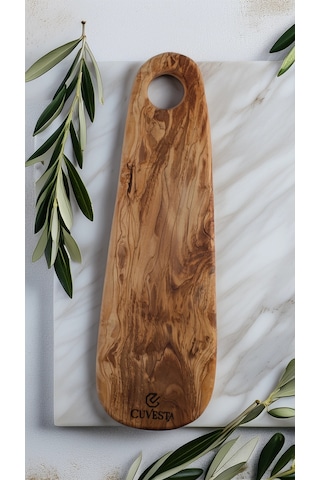 Zeytin Ağacı Doğal El Yapımı Sunum Tahtası 45x14cm Çok Renkli