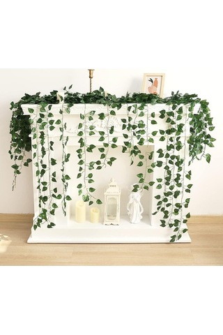 Didadodo 1m Asma Yapay Bitki 2'li Set - Ev Ofis Dekorasyon İçin Dayanıklı Ve Şık Duvar Sarmaşığı Yeşil, Küçük Boy Yeşil