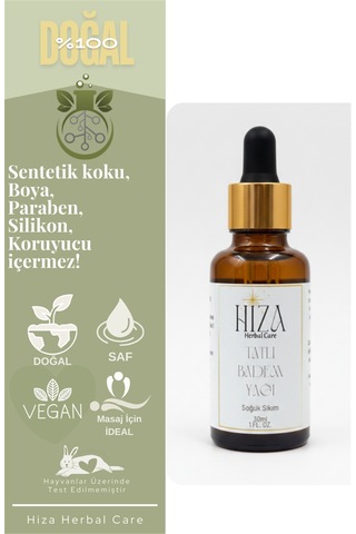 Hiza Herbal Care Doğal Tatlı Badem Yağı 30 ML