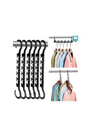 Yunboo Siyah Abs Çok Amaçlı Seyahat Çadırı: 5 Delikli, 360 Döner, 10 Adet Mantar/çorap Asma Teli Siyah